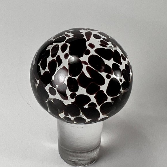 Perfume Vanity Bottle Multicolor Swirl End Of Day Glass Brown Clear Stopper - Picture 10 of 13